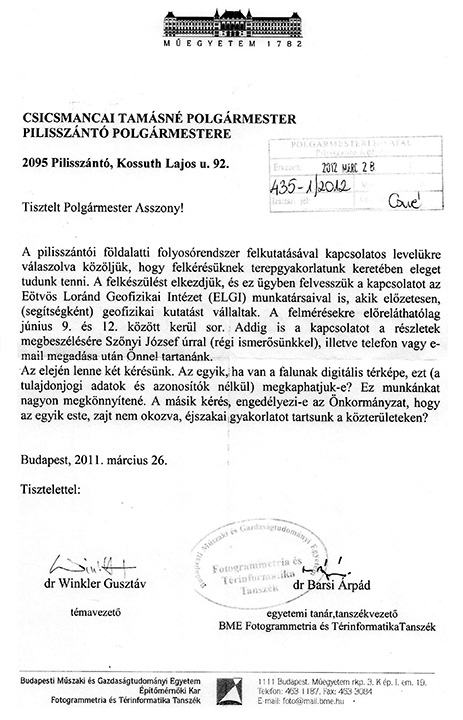 Dr. Barsi Árpád tanszékvezető, egyetemi tanár és dr. Winkler Gusztáv adjunktus válasza