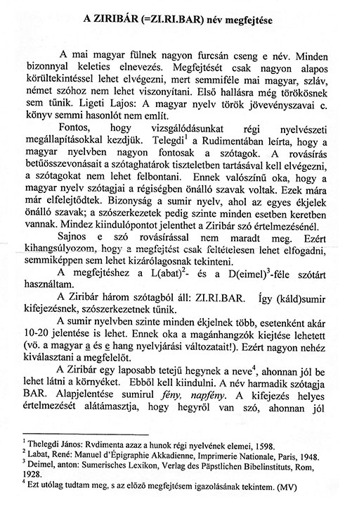 Marton Veronika: A Ziribar név megfejtése 1., 2004. április 30.